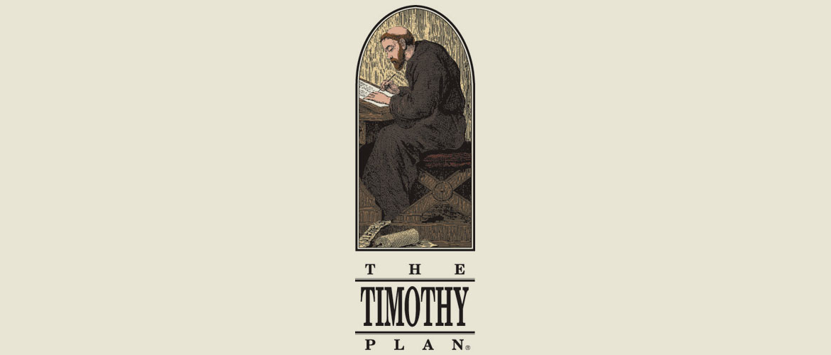 original timothy plan logo with image of monk representing biblical morals