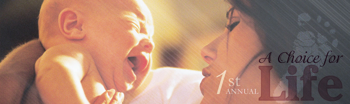 pro-life mom comforting crying newborn baby